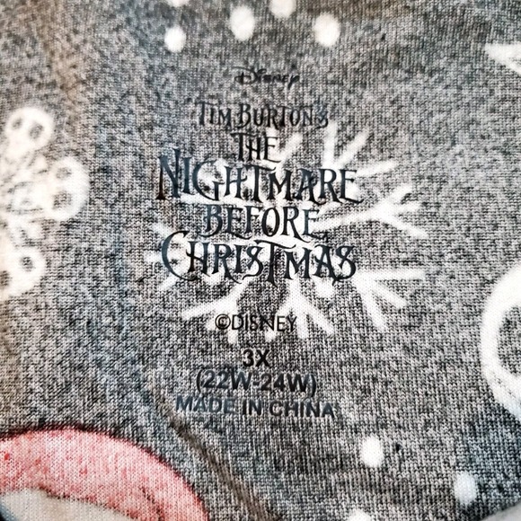 Nightmare Before Christmas Women's Pajama Top‎ Shirt 3X Plus Size 22-24 - Picture 4 of 7
